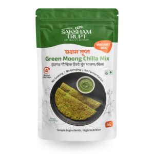 Saksham Trupti Green Moong Chilla Mix | Instant Healthy Breakfast Mix | 200g