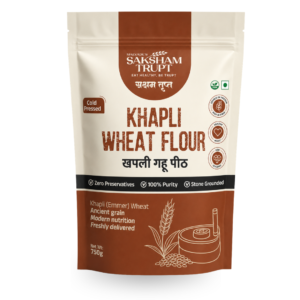 khapli wheat flour ancient grain saksham trupt