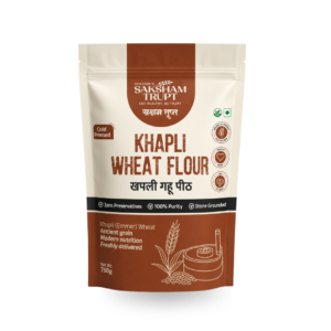 Saksham Trupt Khapli Wheat Flour – Ancient Grain for Modern Nutrition | 750G