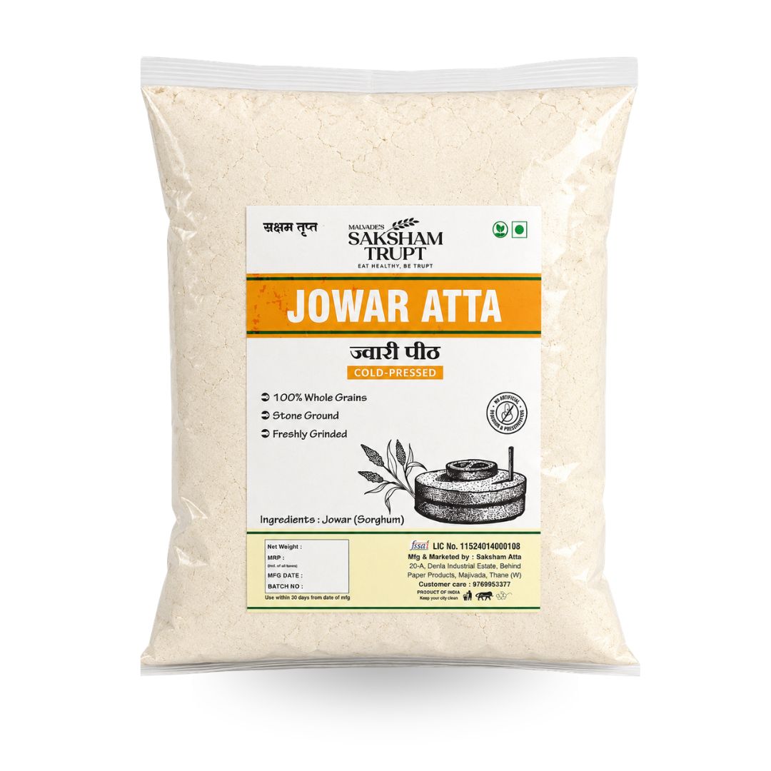 Saksham Trupt Jowar Atta | Cold-Pressed Stone Ground Jowar Flour