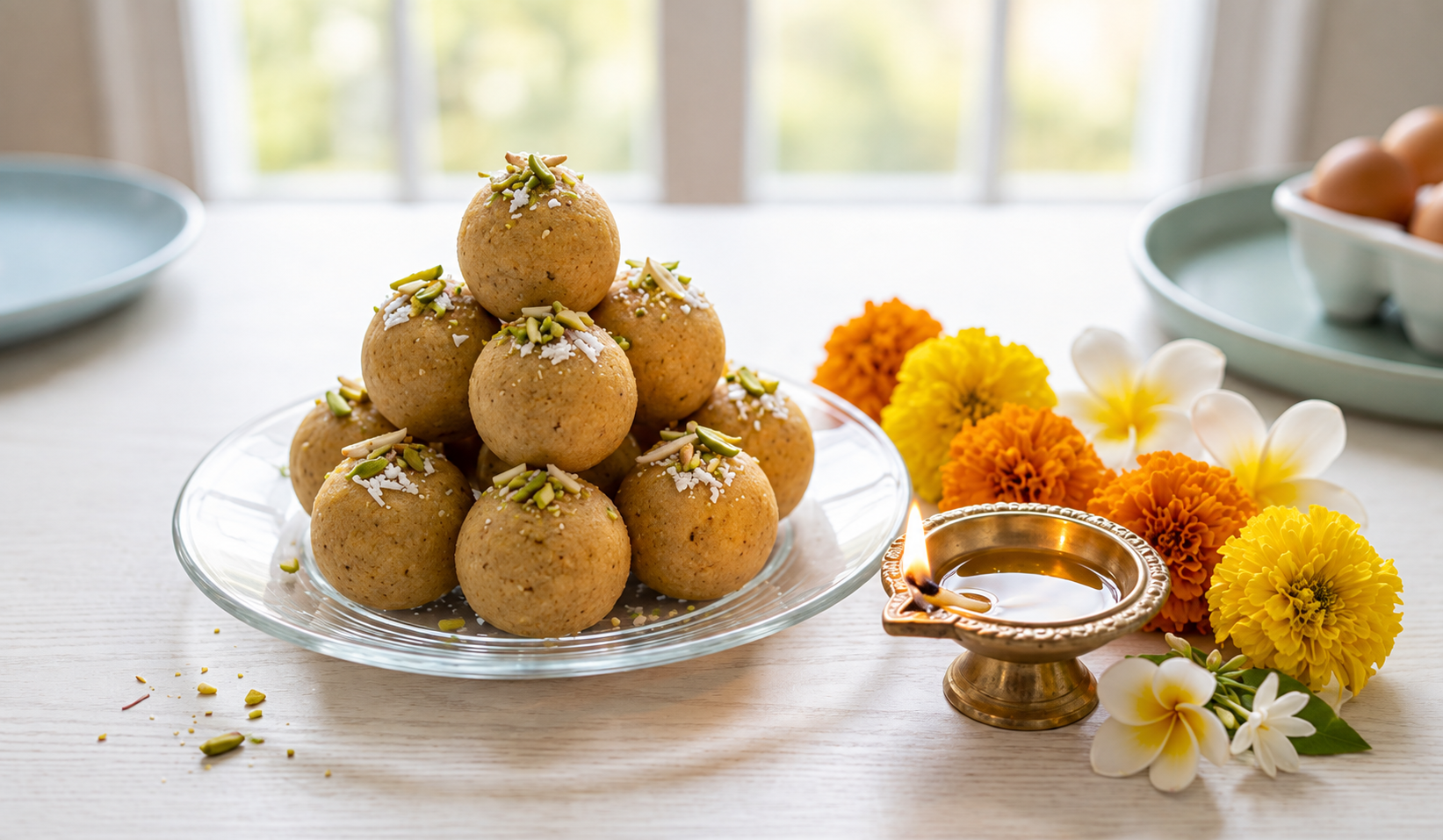roasted chana dal ladoo flour saksham trupt