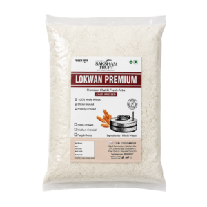 lokwan premium atta packet front chakki fresh